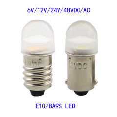 6V 12V 24V 48V 60V 120V 240V BA9S 베이오넷 E10 스크류 LED 장비 표시등 전구