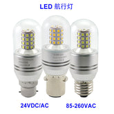 หลอดไฟ LED สำหรับเรือเดินทะเล P28s 24V 9W กันน้ำ หลอดไฟ LED สำหรับนำทางเรือ 100-240VAC
