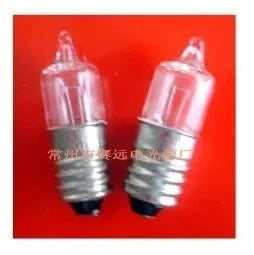 10pcs GREAT Halogen lamp 6V 2.4W E10 bulbs on red background