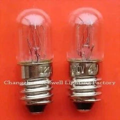 10pcs miniature light bulbs 120V 4W E10 base T10X28 compact design
