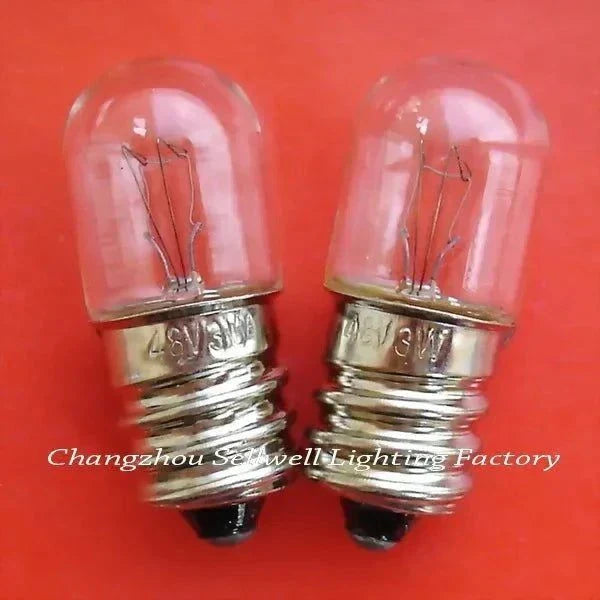 48V 3W E12 base miniature lamp bulbs with clear glass caps