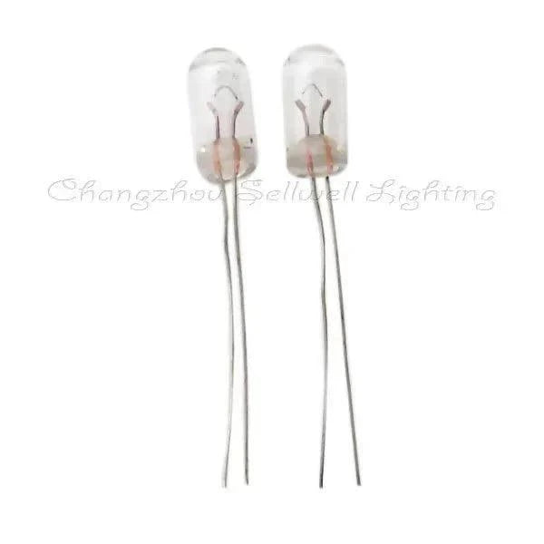 10pcs miniature bulbs lamps 6v 0.05a clear glass with wire leads for electronics