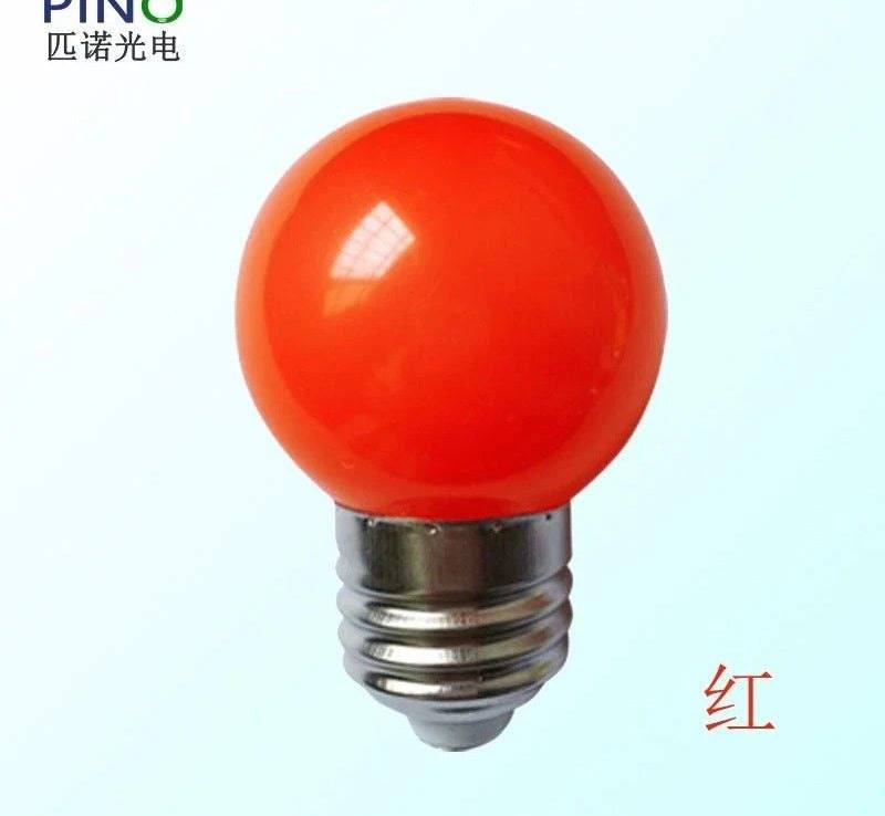 LED color household E27 screw base red LED light bulb energy-saving lighting
