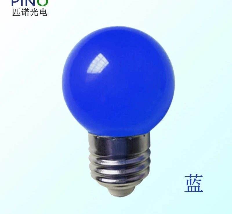 Blue LED color household E27 screw light bulb for energy-saving and advertising lighting
