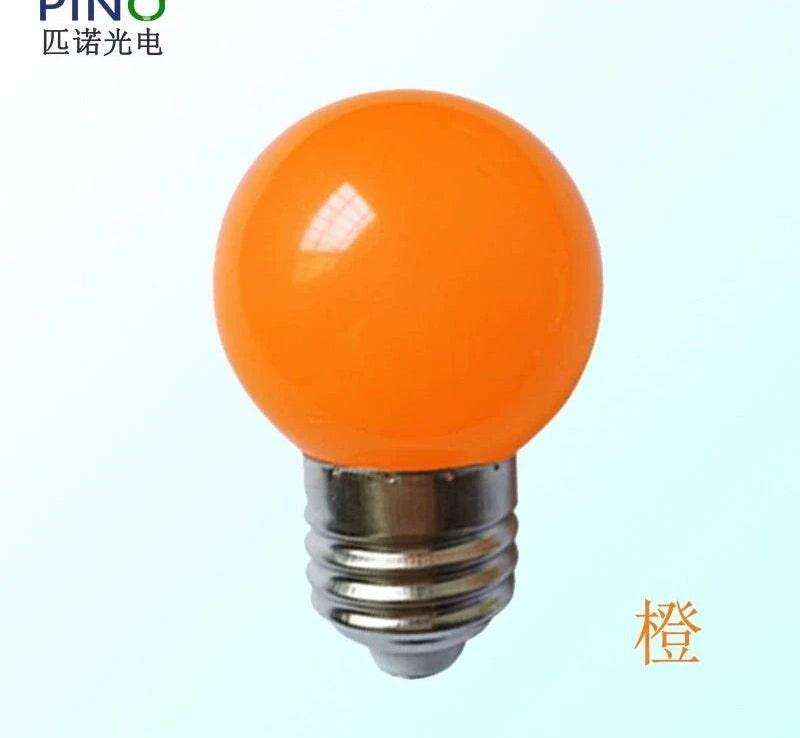 LED color household E27 screw base orange LED light bulb for energy-saving decorative lighting