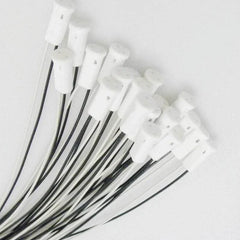 High quality white ceramic G4 lamp base with black and white Teflon wires for high temperature resistance
