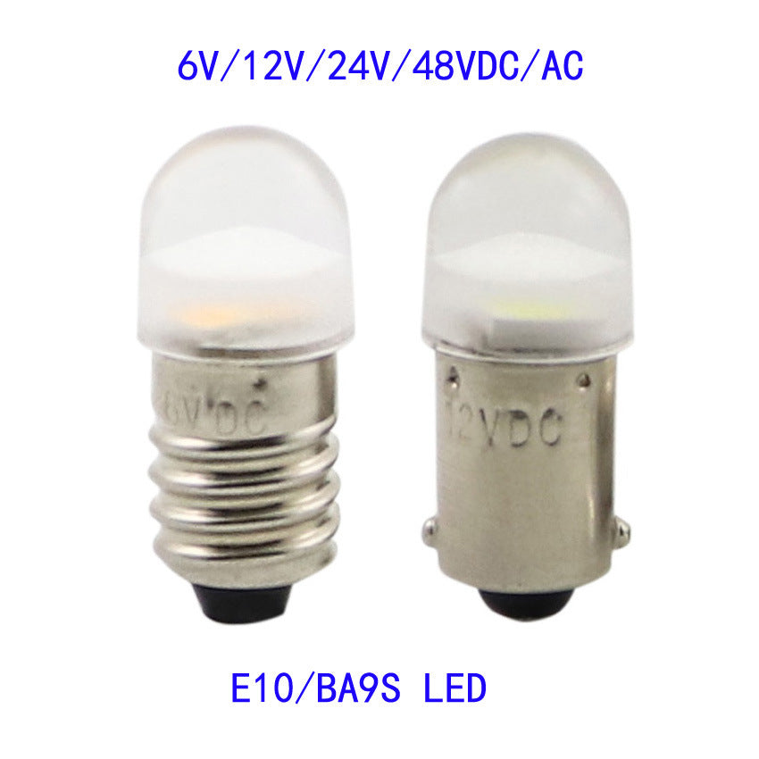 6V 12V 24V 48V 60V 120V 240V BA9S 베이오넷 E10 스크류 LED 장비 표시등 전구