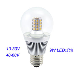 Low voltage light bulb e27 light bulb 12v 48v led bulb high power 9w solar light bulb