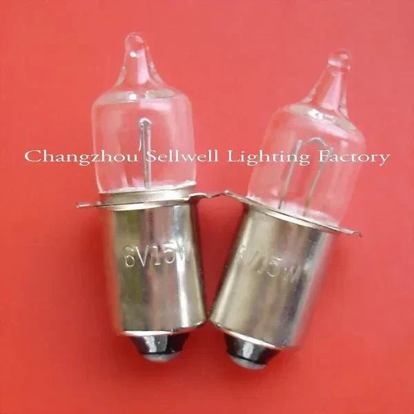 6V 15W P13.5S halogen light bulbs for indicator lamps on red background