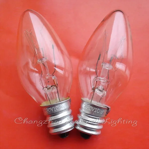 10 bombillas miniatura 230v 10w e12 t22x55 A578 BUENA iluminación sellwell 