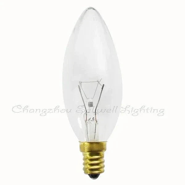 Miniature bulbs light 120v 25w E12 base clear glass candle bulb