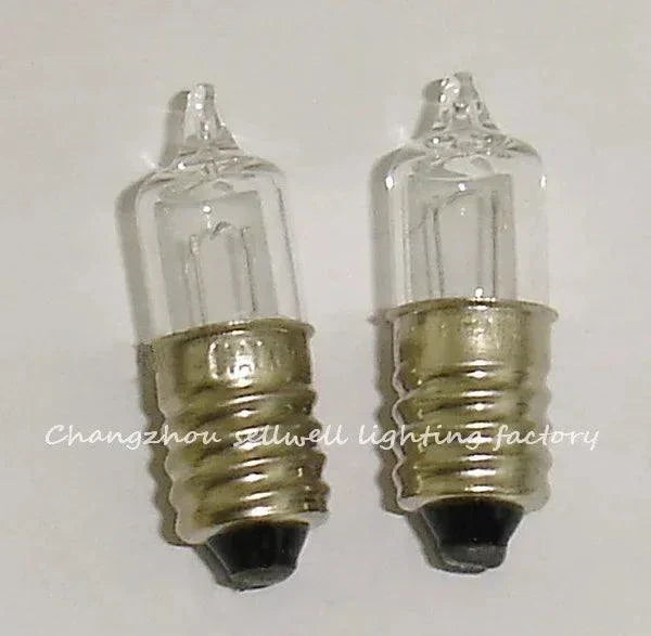 10pcs Halogen Light 6V 0.85A E10 bulbs with metal base and clear glass design