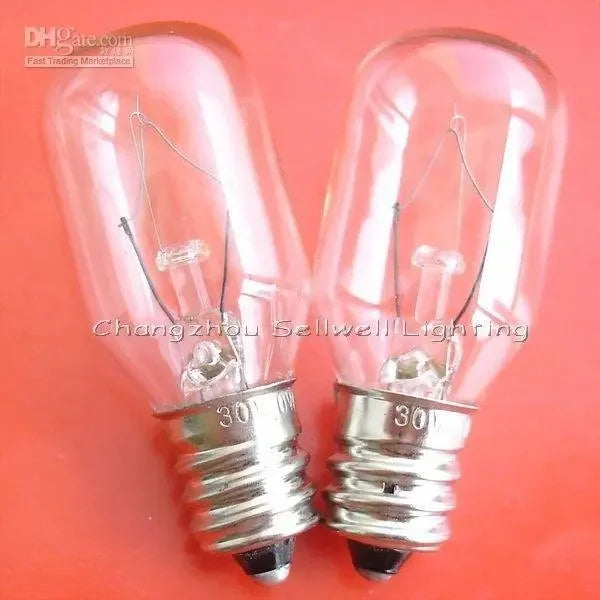 Lâmpada de luz pequena 30v 10w e12 t20x48 A599 iluminação sellwell 10pcs