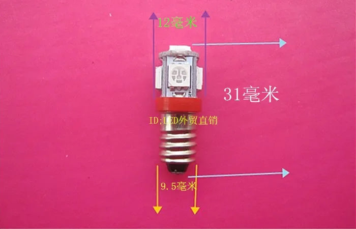Button indicating lamp small bulb 12V18V24V30VE10 screw hole  LED light  30