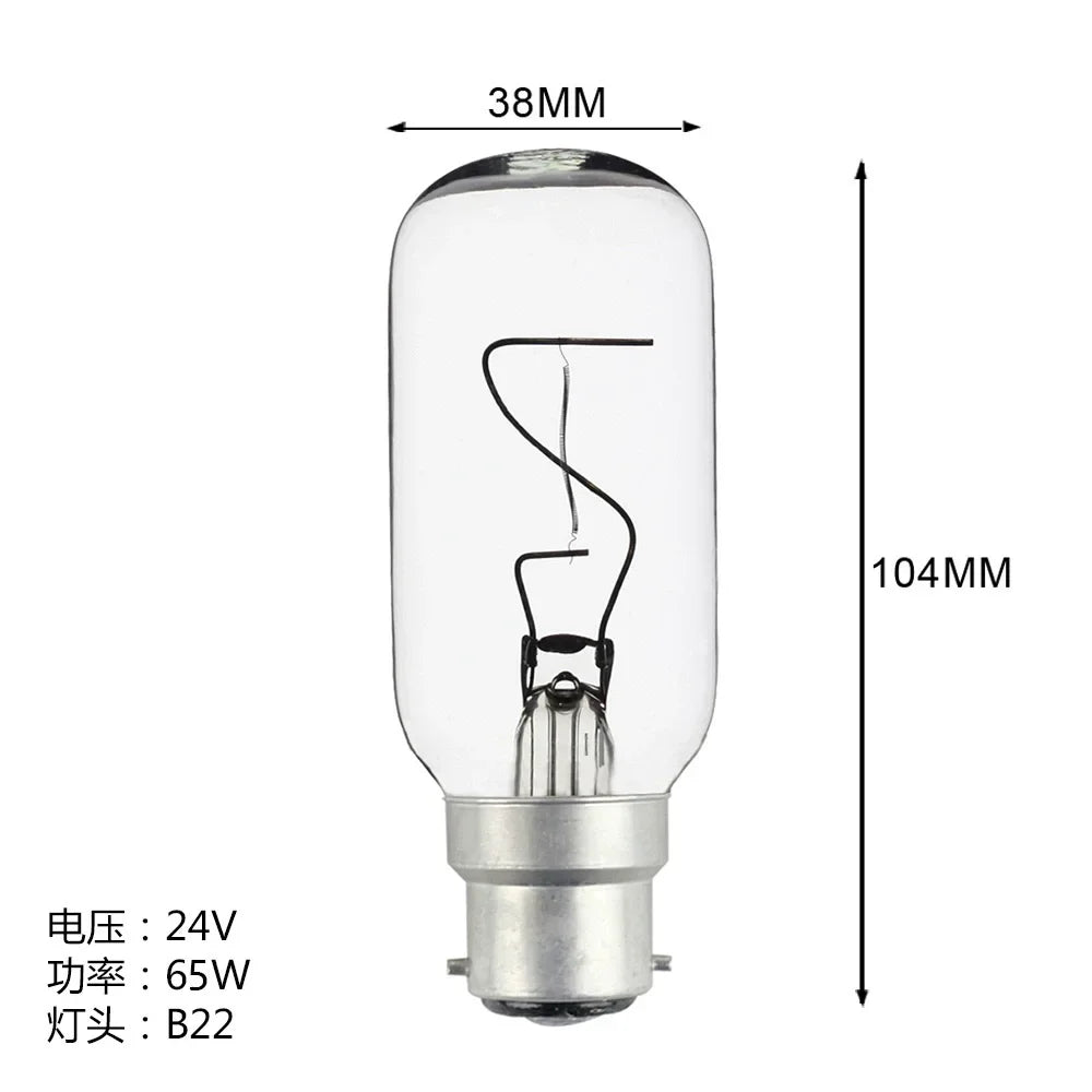 Lâmpada de navegação 220V 110V 65W B22D 38X104 24V 40W P28S E27 Lâmpada para iluminação de navio 